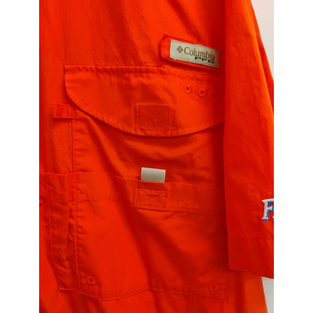 Columbia Florida Gators Orange Fishing Vented Button Up Shirt Men's XXL - Picture 4 of 16